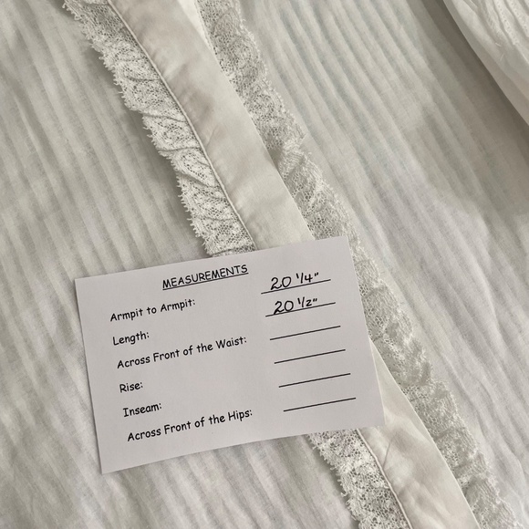 NWT!! J. CREW Lace Trim Cinched-Waist Cotton Voile White Top Blouse Medium - Picture 16 of 16